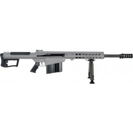 Barrett  M107A1 .50 BMG 20" Chrome Lined Fluted Barrel 10rd Semi-Auto Rifle, 1:15 Twist W/ Muzzle Brake & QD Suppressor Mount - Tungsten Gray Cerakote