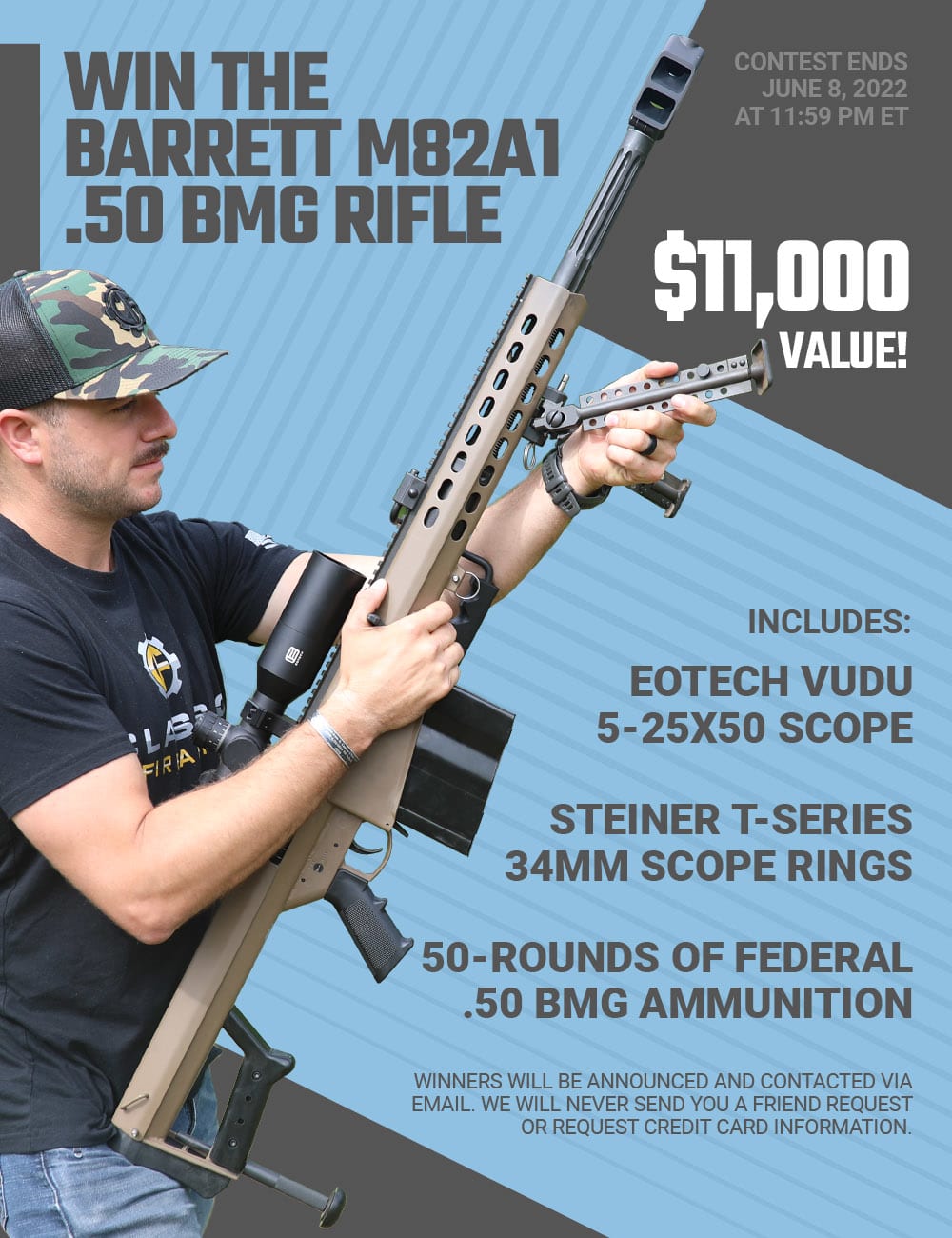 Diamond News: 🚨NEW CONTEST ALERT🚨 Win The Barrett M82A1 .50 BMG Rifle ...