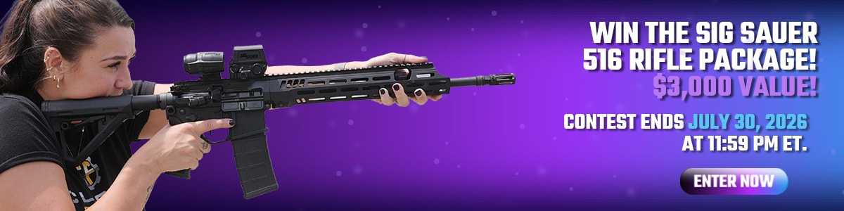 Enter the Classic Firearms giveaway to win the Sig Sauer 516 Rifle Package