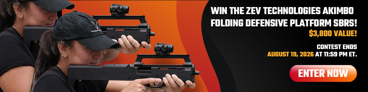 Enter the Classic Firearms giveaway to win The Zev Technologies Akimbo Folding Defensive Platform SBRs 