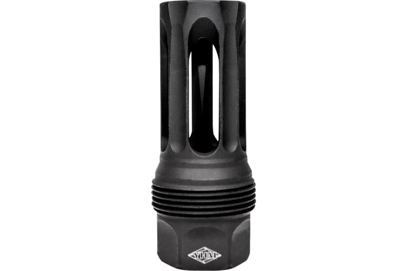 Yankee Hill Machine sRx Short Flash Hider - 11/16"-24 tpi, Black Concealment - YHM-4445-24B