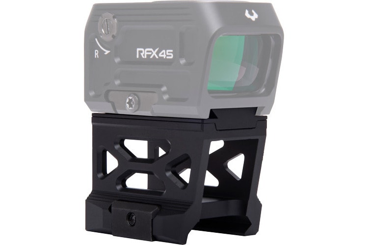 Viridian RFX45 High Picatinny Adapter Mount, Red Dot Sight Mount, 1/3 Lower Co-Witness, Black, 6061 Aluminum