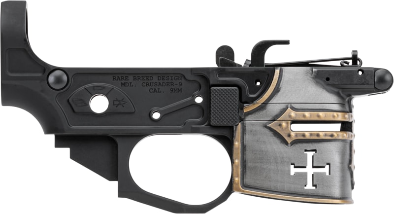 Spikes Tactical Rare Breed Crusader Stripped Lower 9mm, Black Anodized - STLB960PCH