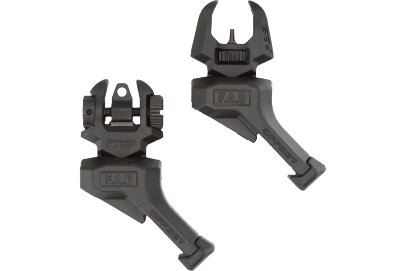 FAB Defense Flip-Up Sight Set - Front/Rear for Quick Target Acquisition - FX-FRBSOSB