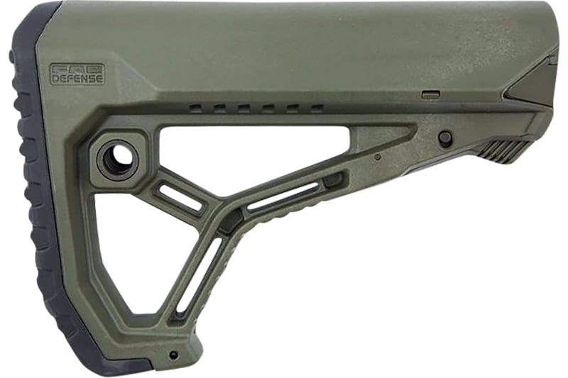 FAB Defense GL-Core Buttstock OD Green - Rugged GL-Core Buttstock for Tactical Use with Enhanced Stability and Comfort - FXGLCOREG