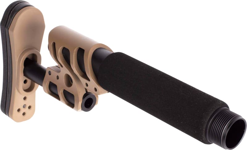 Odin Works Zulu Adjustable Stock Kit w/ Padded Pistol Buffer Tube & End Plate, Flat Dark Earth