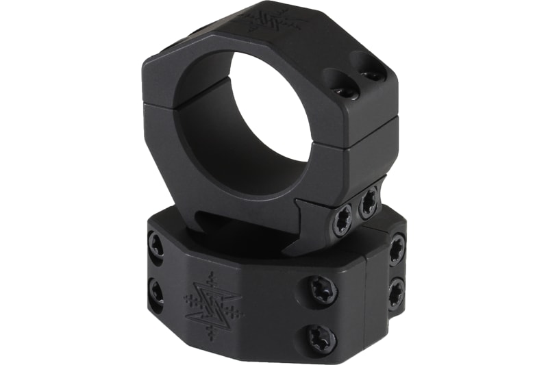 Seekins Precision Scope Rings 30mm AR High 1.40" 7075-T6 Aluminum Matte Black 4 Cap Screw.
