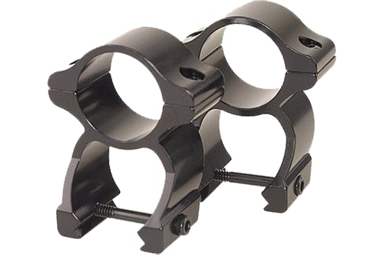 Leupold & Stevens Rifleman 1" High Aircraft Grade Aluminum 2-Piece See-Thru Detachable Scope Ring, Gloss Black - 57395