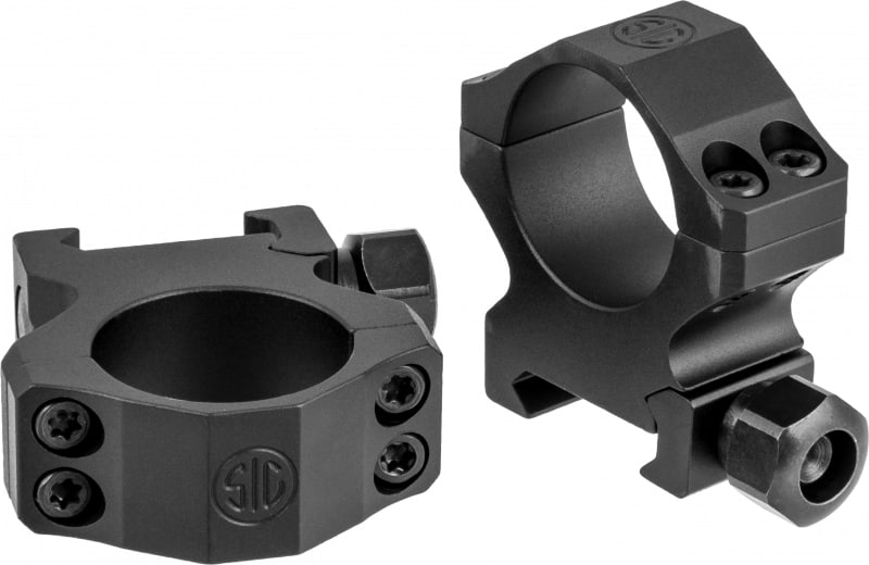 Sig Sauer Alpha-1 1" Medium 6061 T6 Aluminum 2-Piece Tactical Mount, Anodized Matte Black - SOA10020