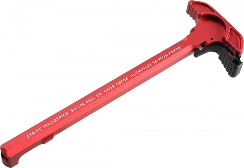 Strike Siarchelred AR Charging Handle with Extended Latch 7075 T6 Aluminum Red Hardcoat Andozied