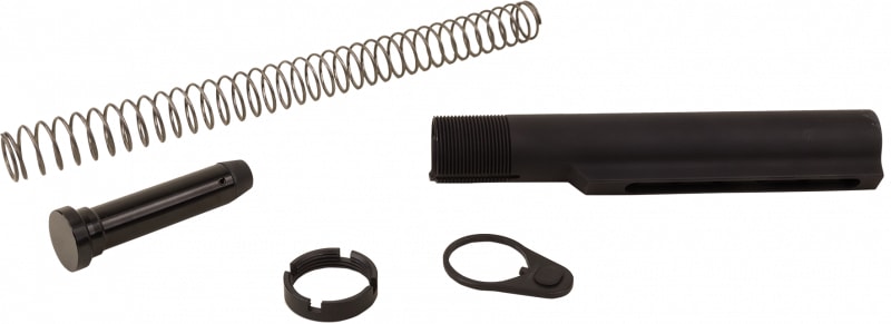 Advanced Technology A5101050 AR-15 Buffer Tube Assembly Commercial Aluminum Black Hardcoat Anodized