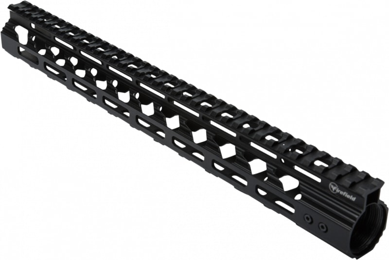 Firefield Verge M-LOK 15" Aluminum Picatinny Rail, Hardcoat Anodized Black - FF34067