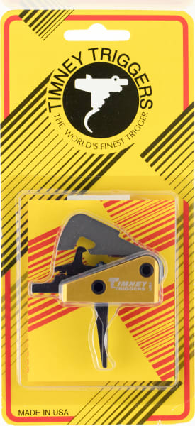 Timney Triggers Straight Drop-in Single-Stage Competition Trigger for AR-10 Rifle, Black/Gold - 670-ST