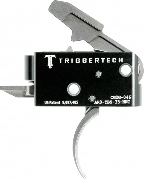 Triggertech Competitive AR Primary Short 2-Stage Traditional Curved Trigger w/ Bolt Release for AR Bolt Action Rifle, Stainless - AR0TBS33NNC