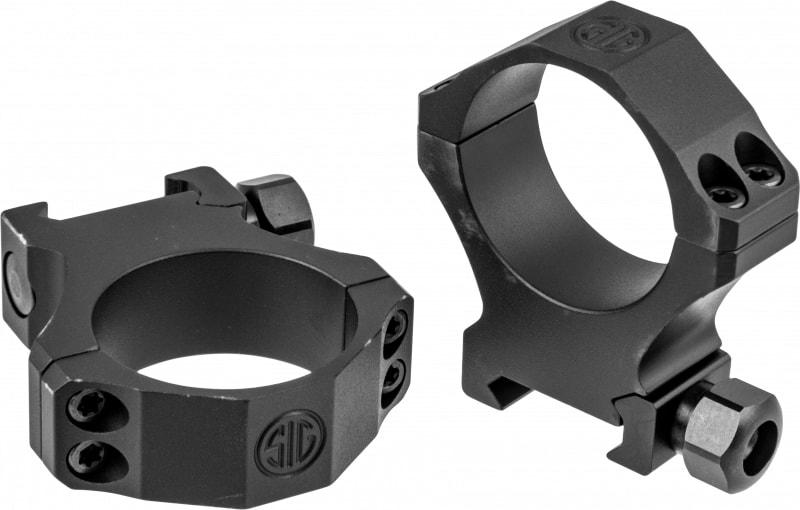 Sig Sauer Alpha-1 34mm X-High 6061 T6 Aluminum 2-Piece Tactical Mount, Anodized Matte Black - SOA10018