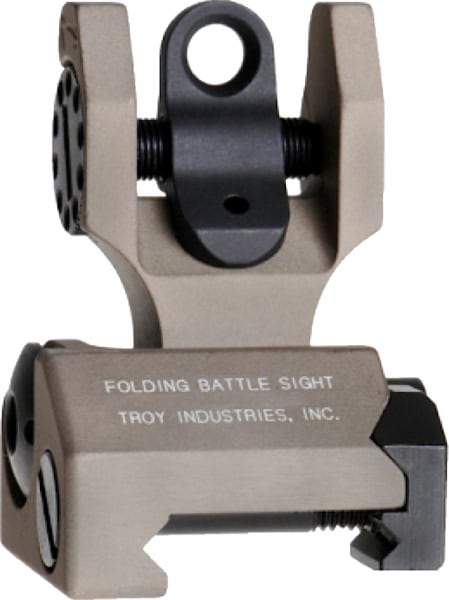 Troy Ind SSIGFBSROFT00 BattleSight Rear Sight Folding Flat Dark Earth for AR-15, M16, M4