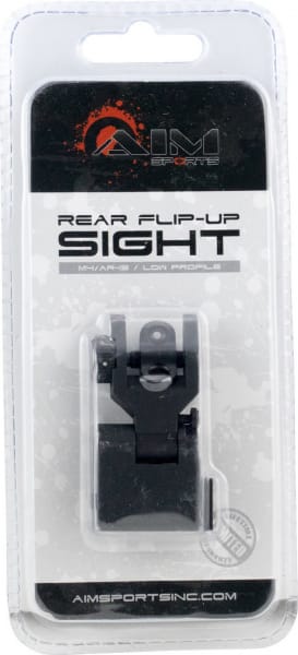 Aim Sports Low-Profile Rear Flip-Up Sight for AR-15/M-4 Rifle - MT201