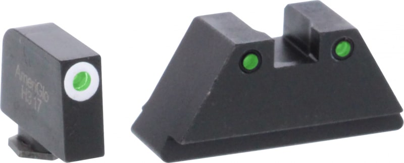 AmeriGlo Sight Set Front/Rear, Green/White/Green - GL-152