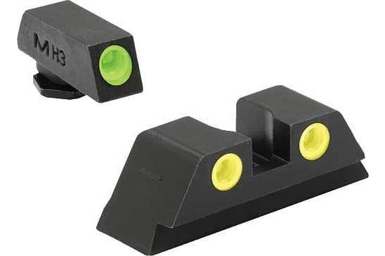 Mepro Tru-Dot Sight Front/Rear, Green/Yellow - 102203201