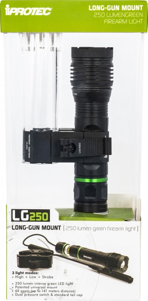 iProtec LG250 Flashlight 4.50" 25/250 lm, Green Filter - 6653