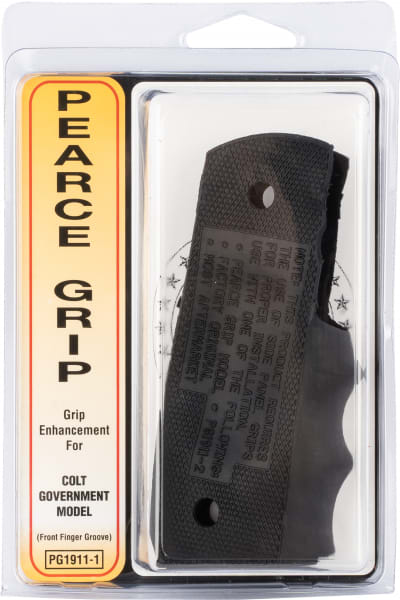 Pearce Grip PGM1911 Modular Grip System Black Rubber for 1911 Government