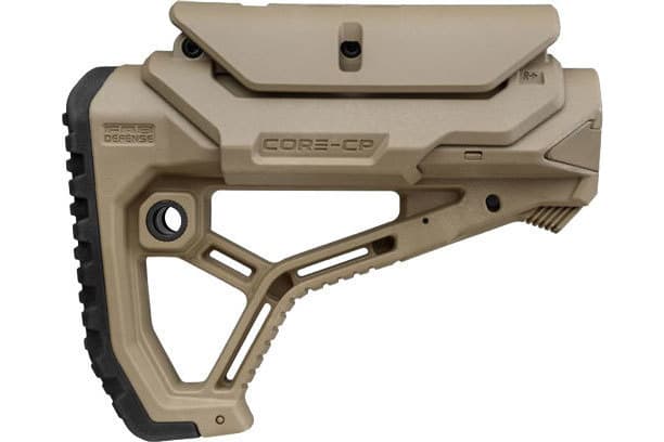 FAB Defense AR-15 Buttstock Fits Mil-Spec And Commercial Tubes, Tan - FX-GLCORECPT