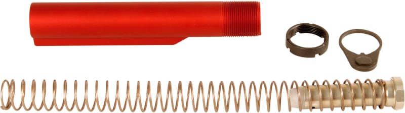 LBE Unlimited AR-15 Mil-Spec Buffer Tube Kit, Red - MILBUFKT-RED