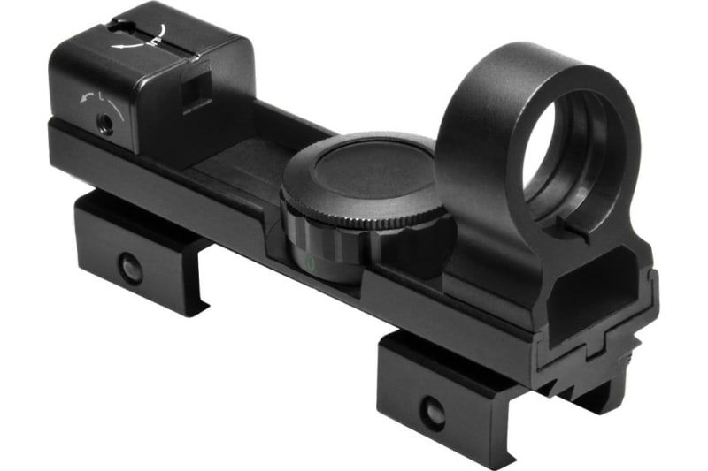 NCSTAR 5 MOA Red & Green Dot Optic w/ 3 Brightness Settings, Interchangeable Weaver & 3/8 Dovetail Mount, Black - DAB