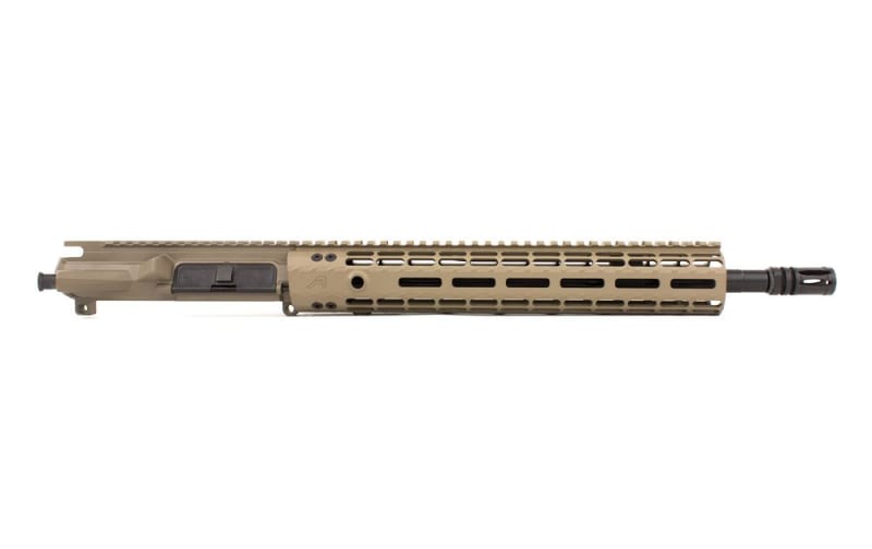 Aero Precision M4E1 Enhanced 14.5\" 5.56 Mid-Length Complete Upper Receiver with 12\" Enhanced M-LOK Handguard - Cerakote FDE - APAR640232M5