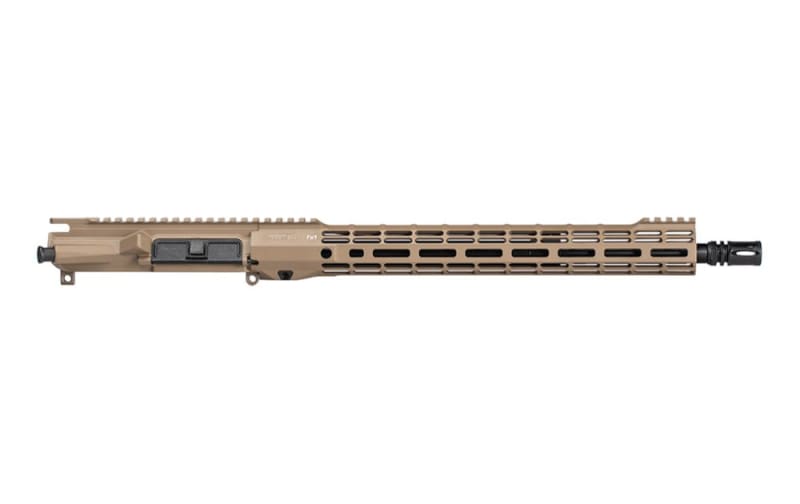Aero Precision Threaded Complete Upper, 16\" 5.56 HBAR Mid-Length Barrel with 15\" ATLAS S-ONE M-LOK Handguard - FDE Cerakote - APAR700115M97