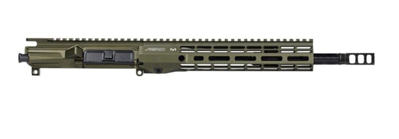 Aero Precision AR15 Complete Upper with 12.5\" 5.56 Carbine Length Gov QPQ Barrel & 10.3\" ATLAS R-ONE M-LOK Handguard - OD Green Anodized - BLEM - APSL100480B