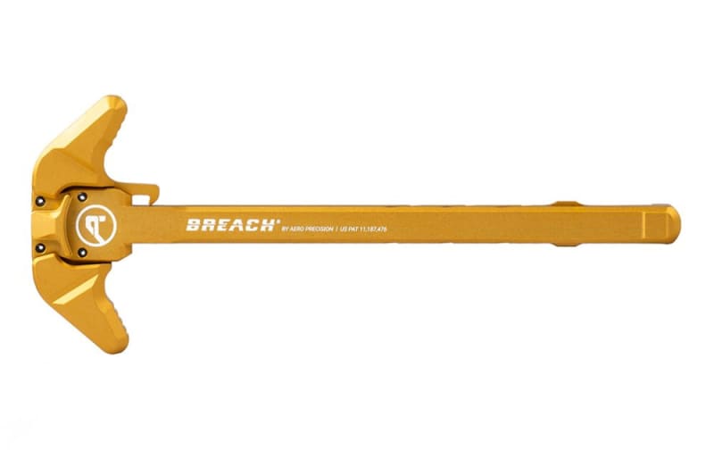 Aero Precision AR15 BREACH Ambi Charging Handle w/ Large Lever - Gold Anodized - APSL100484