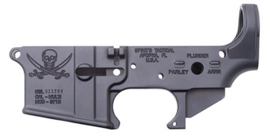 Spike\'s Tactical Stripped Lower Receiver Pirate AR-15 Multi-Cal Black - STLS016
