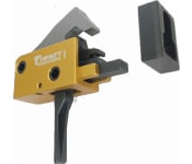 Timney Triggers 681ST PCC Trigger  Single-Stage Straight Trigger with 2.50-3 lbs Draw Weight & Black/Gold Finish for AR-Platform