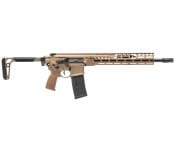 Sig Sauer MCX Spear-LT Semi-Automatic 5.56x45mm Ambidextrous Rifle, 16" Barrel, 13" M-LOK Handguard, Side Folding Stock - Coyote Brown Finish - RMCX-556N-16B-LT