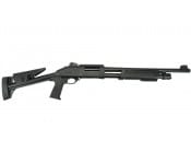 Ermox X-PRO-P1 Pump Action Tactical Shotgun,12 Gauge, 5+1, 3" Chamber, 18.5" Barrel, Fiber Optic Front Sight, Skeleton Stock, Black, X-PRO-P1 