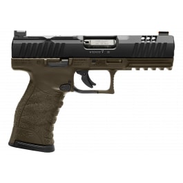 Walther Arms 5220307 WMP Full Size Frame 22 WMR 15+1 4.50″ Black Steel Barrel, Black Optic Ready/Serrated Slide, OD Green Polymer Frame w/Picatinny Rail, Textured Polymer Grip