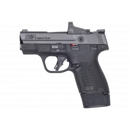 Smith & Wesson 14398 M&P9 Shield Plus 10+1/15+1 3.10″ Stainless Black Armornite Barrel/Slide Black Slim Textured Grip