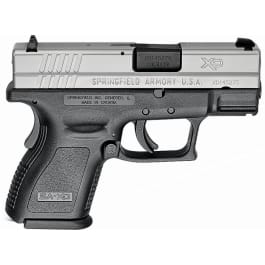 Springfield Armory XD9821 XD *CA Compliant Sub-Compact Frame 9mm Luger 10+1, 3″ Black Melonite Steel Barrel, Serrated Stainless Steel Slide, Black Polymer Frame w/Picatinny Rail