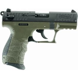Walther 5120338 P22 Military CA Compliant .22LR 3.42″ 10+1 Black/OD Green