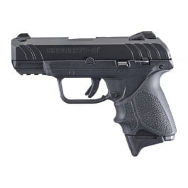 Ruger 3829 Security-9 Compact 9mm Luger 3.42″ Barrel 10+1, Black Polymer Frame With Picatinny Acc. Rail, Black Oxide Steel Slide, Hogue Beavertail HandALL Grip Sleeve, Manual Safety
