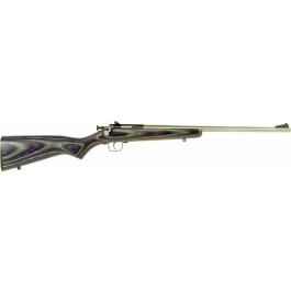 Crickett KSA2228 Youth 22 LR 1rd 16.12″ Stainless Steel Barrel, Fixed Front/Adjustable Rear Peep Sights, Purple Laminate Stock w/11.5″ LOP, Rebounding Firing Pin Safety