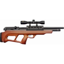 Beeman 1358 Under-Lever Pre-Charged Pneumatic 22 Pellet 10+1 Shot Black Black Receiver European Hardwood Scope 4x32mm