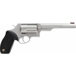 Taurus Judge Stainless .45 Colt / .410 GA 6.5″ Barrel 5-Rounds Fiber Optic Front Sight