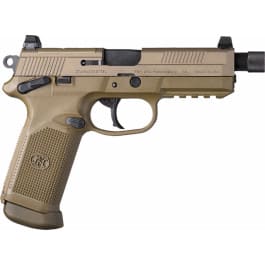 FN AMERICA FNX-45 Tactical 45 ACP 5.3″ 10rd Optic Ready Pistol w/ Threaded Barrel – FDE