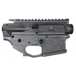 American Defense UIC Stripped AR-15 Upper/Lower Receiver Pair - Anodized Black - ADM - AD-UICLS-BLK+UP03BLK