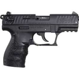 Walther Arms 5120333 P22 *CA Compliant 22 LR 10+1 3.42″ Matte Black Tenifer Serrated/Steel Slide, Black Polymer Frame w/Picatinny Rail, Black Interchangeable Backstrap Grips