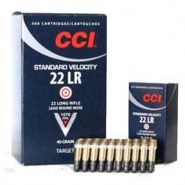 CCI Standard Velocity .22 LR <em>40 GR</em> LRN Bullet <em>Ammo</em> - 500rd Brick