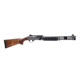 Panzer Arms M4 SPEED PRO Tactical Semi-Auto Shotgun 18.5" Ported Barrel 12GA 3" 5 Round - w/ Walnut Stock -MLOK Handguard -Disruptive Grey -PAM4CSDGMFWS