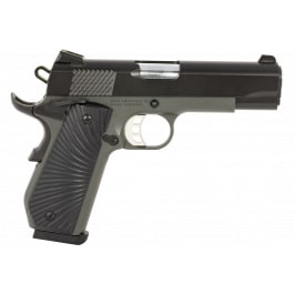 Tisas 1911 Carry 8+1 4.25" Hard Chrome Plated Barrel, Black Cerakote Serrated Steel Slide, Dark Gray Cerakote Aluminum Frame w/Beavertail, Black Sunburst G10 Grips
